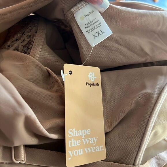 Popilush Lace Shapewear Bodysuit Tummy Control Backless V Neck Thongs Sh… - Picture 14 of 15